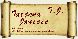 Tatjana Janičić vizit kartica